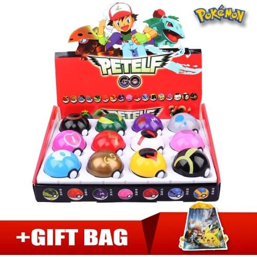 12 Pcs Pokemon Pikachu Action Figure Pokemon Game Poke Ball Model Charmander Anime Figure Dolls Toy For Children Gift