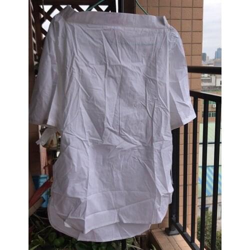 2020 Slash neck dress white color 20200208