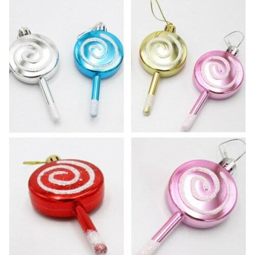 6PCS/Set Christmas Tree Candy Sweet Hanging Xmas Ornaments Decor Pendant