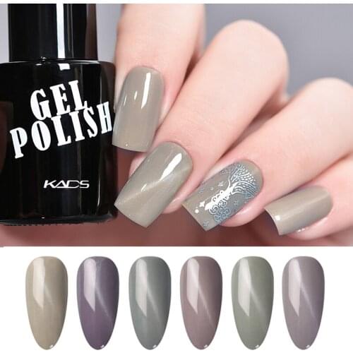 9.5ml Nail Gel Polish Lacquer Warm Grey Cat Eye Nail Gel Polish Soak Off Magnetic UV Led Nail Art Manicure Semi Permanent