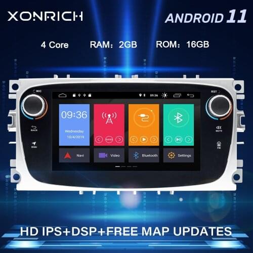 Android 10.0 Car Multimedia Radio For Ford Focus 2 3 Mk2 Kuga Mondeo 4 Fiesta Transit Connect C-MAX GPS Navigation DSP Carplay