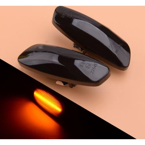 Beler 6325G5 6325G6 12V 1 Pair Dynamic LED Side Indicator Repeater Blinker Light Fit For Peugeot 207 308 3008 5008 RCZ Citroen