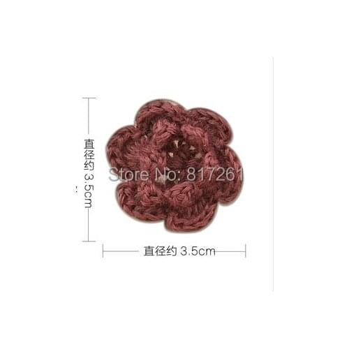 Free shipping wholesale 30 pic/lot cotton crochet flower applique for clothing decoration fabric flower scrapbook sew on patches