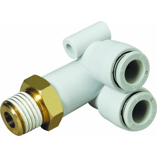 Free shipping Pneumatics parts fittings Male thread Y type Tee connector OD 4mm PU hose/Nylon Hose/soft Nylon Hose components