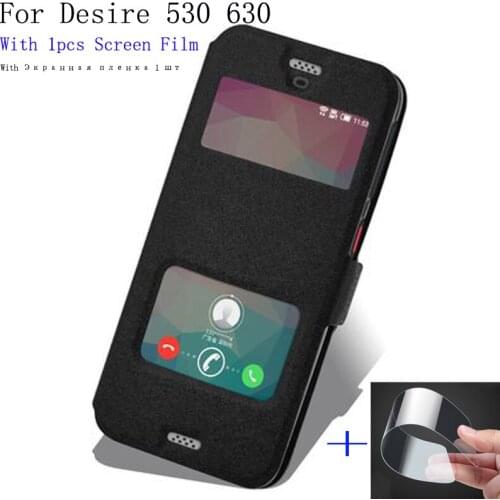 Luxury Phone Case For HTC Desire 530 630 case shell open window leather case For HTC Desire530 Desire630 flip case back cover