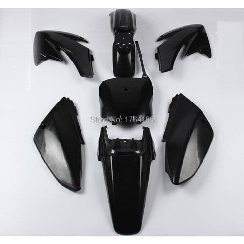 Black Plastic covers Fairing Kits CRF70 dirt Pit Bike Procket Bike Xmotos Baja DR50 49 50cc 70 90 110 Kayo HK160