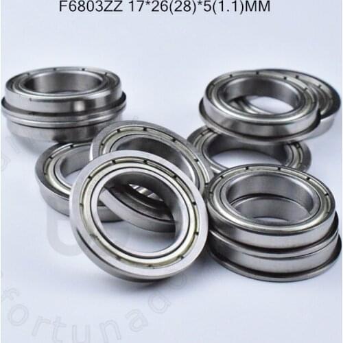 F6803ZZ 17*26(28)*5(1.1)MM 10pieces bearing flange bearings 6803 F6803Z F6803ZZ chrome steel deep groove bearing