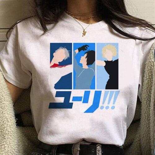 Yuri on Ice Print T-Shirts Men Women Streetwear Fashion Anime T Shirt 100% Cotton HighQuality Harajuku Tees Tops Unisex Clothing
