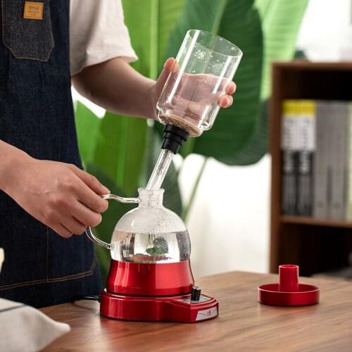 JRM0051 Electric Glass Siphon Pot Glass Home Manual Coffee Syphon Temperature Control Coffee Siphon Pot Commercial Coffee Maker