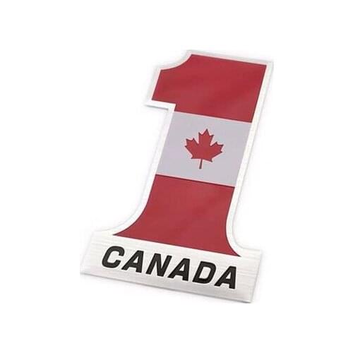 Canada NO.1 Flag Emblem Auto Badge Motorcycle Gas Tank Decals Sticker Car Accessories