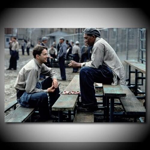 Movie The Shawshank Redemption Portrait Picture Painting Wall Art Silk Canvas Posters and Prints Modern Home Decorations