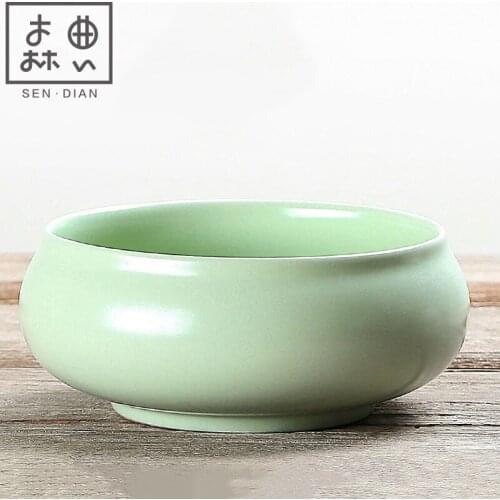 SENDIAN Ceramic Tea Wash High Temperature Resistant Tea Set Ware Ru Kiln Utensils Bowl 2021 Office Household Kitchen Accessories