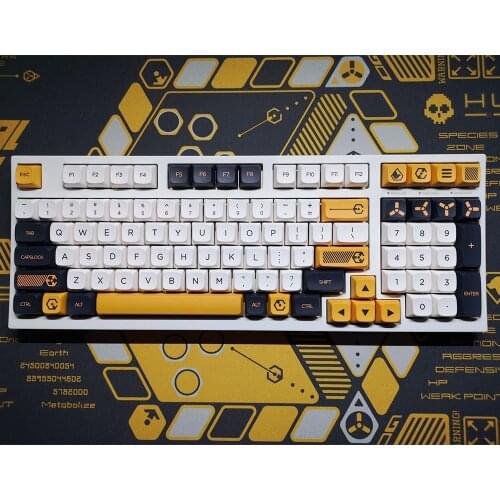 VIRTUAL WAR Design Keycaps For Cherry Mx Gateron Kailh Box TTC Switch Mechanical Keyboard 60 80 100 XDA Profile 141 PBT Key Caps
