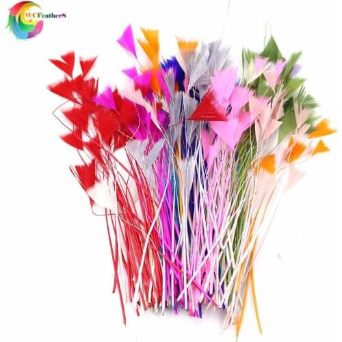 Natural Colorful Stripped Duck Goose feather 4-6 inch Headdress Jewelry Decoration Accessories DIY Handwork Art feathers