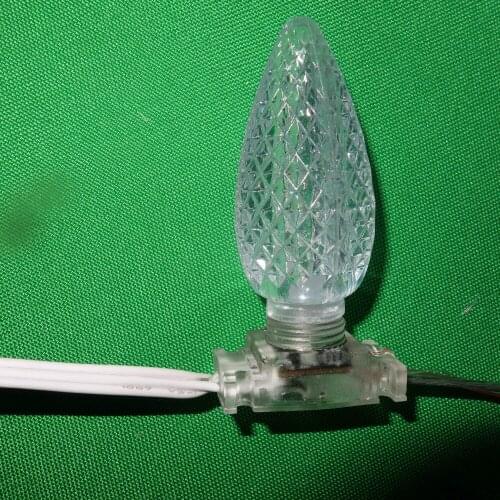 NEW! 100nodes C9 DC12V WS2811 LED technicolor pixel;IP68;with epoxy resin filled;transparent PC material and clean wire