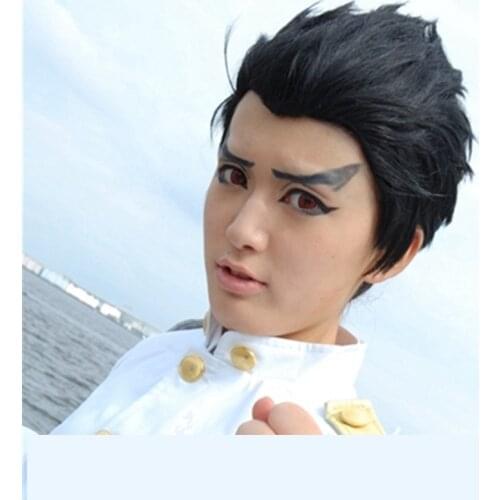 New Arrival Anime Balance:UNLIMITED Kanbe Daisuke Cosplay Wigs Cosplay Kiyotaka Ishimaru/Yakuza 30CM Black Hair Wig