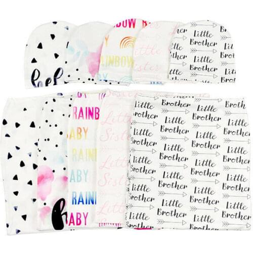 New Casual Baby Sleeping Bags 2Pcs/Set Newborn Swaddle Blanket Baby Cocoon Sleeping Bag Muslin Wrap Headband