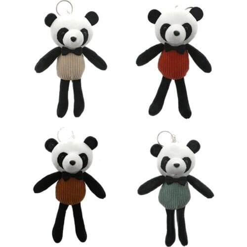 Wholesale 60pcs/lot 16cm Cloth Panda Doll Plush Stuffed Toy Phone Charm Strap Lanyard Pendant Bag Key Chain