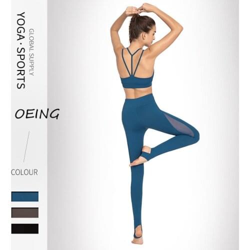 Plus Size Women Fitness Yoga Sets High Waist GYM Fitness Pants Sportswear Workout Bra+Leggings