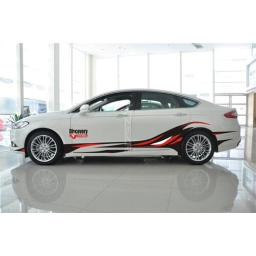 Mixed Color Lines Car Body 2 sides Sticker For Chevrolet Cruze Z2CA472