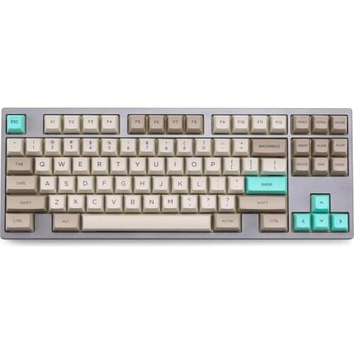 SA Profile Retro Beige Keycaps Personalized PBT Keycap Large Full Mechanical Keyboard Key Cap 179 Keys