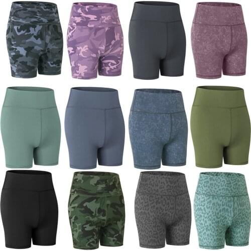 Women Sport Shorts Printing Camouflage Leopard High Waist Tummy Control Butt Lifting Yoga Dancing GYM Short Leggings Pants