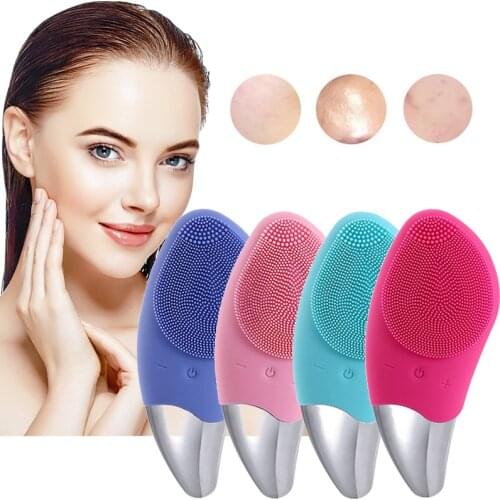 Facial Silicone Cleansing Instrument Electric Cleansing Instrument to Clean Blackheads Sonic Cleansing Instrument Skin Care