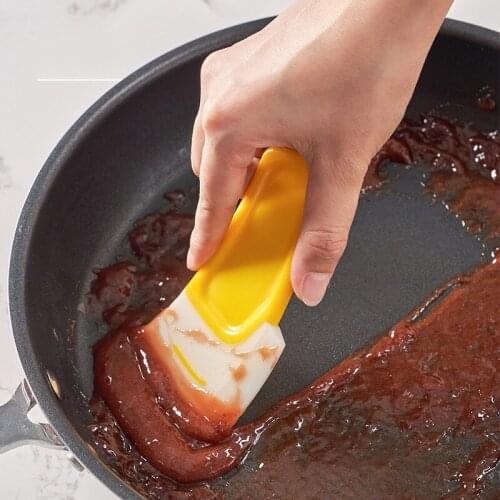 Pan Cleaning Scraper Baking Soft Blade Scraper Oil Dish Plate Scraping Kitchen Spatula Kitchen Gadget Dirty Stains Cleaning