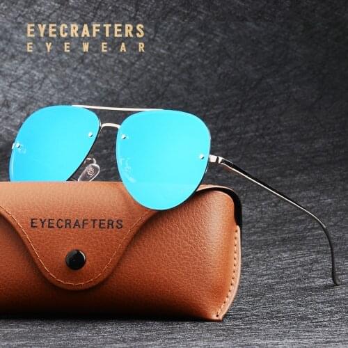 Eyecrafters Large Oversized Womens Mens Polarized Sunglasses Fashion UV400 Anti-Reflective Mirrored Polaroid Pilot Sunglasses