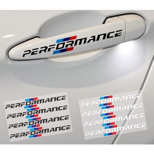 Car Styling Decals Auto Door Handle Decorate Stickers for Performance Sports X3 X5 X6 M1 M5 M6 1 3 5series E90 E46 E39 F30 F34