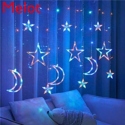 Star Light Home Small Colored Lights Flashing Light String Light Bedroom Room New Year Decorations Remote Control Plug-In