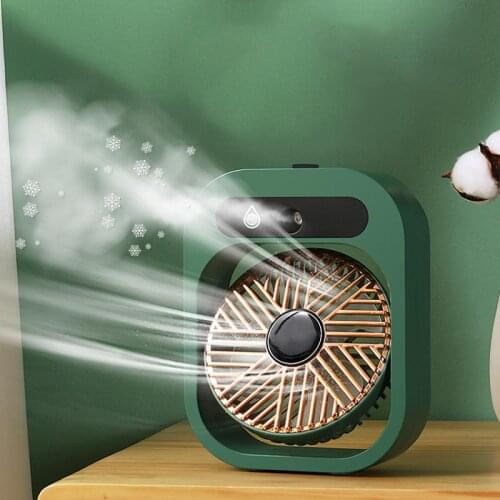 Air Cooler Fan Desktop Usb Led Light Fan Air Conditioner Purifier Humidification 1200 Mah Portable Water Cooled Air Cooling Fan