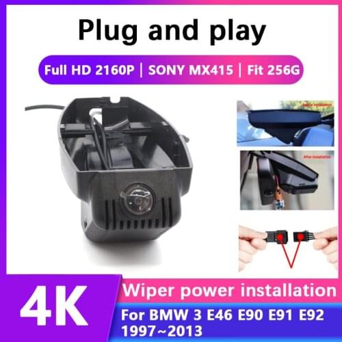 Car Driving Recorder Easy to install For BMW 3 E46 E90 E91 E92 1997 ~ 2013 DVR Wifi Video Recorder Dash Cam Camera Full HD 2160P
