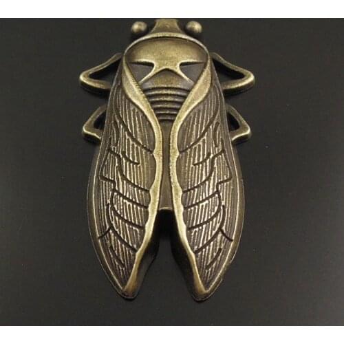 7pcs/lot Vintage Man Jewelry Antique Bronze Insect Bracelet Charm Necklace Pendant Tone Alloy Lovely Women Jewelry Finding 38311