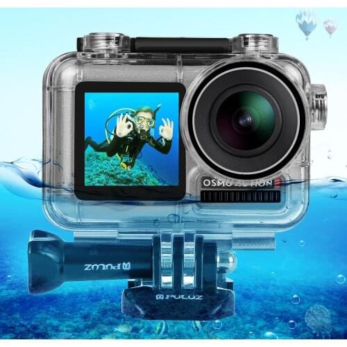 PULUZ 45m Underwater Waterproof Housing Diving Case for DJI Osmo Acition, with Buckle Basic Mount & Screw