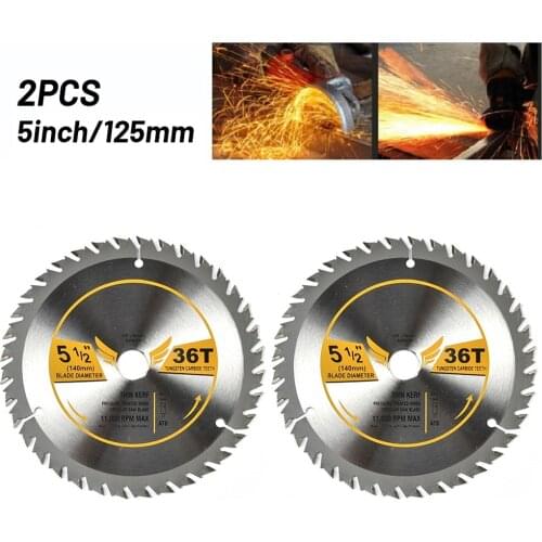 5'' 125mm 36Teeth Carbide Tungsten Circular Saw Blade Cutting Disc For Angle Grinder 16mm Inner Hole