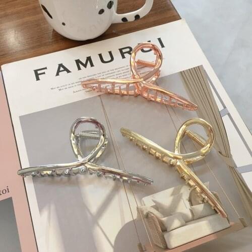 Fashion Woman Metal Hair Claws Hair Accessories Big Size Chic Barrettes Hairpins Ladies Hairgrip Headwear Girls Ornaments Crab