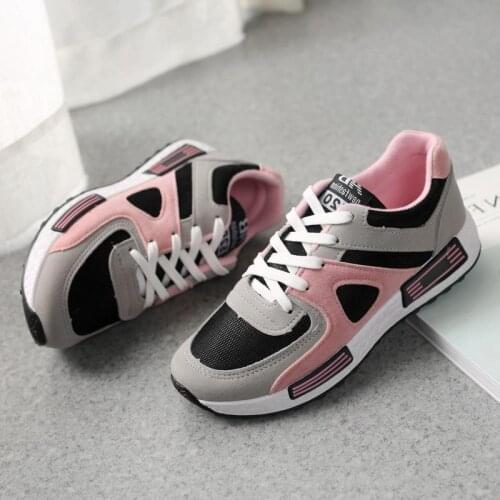 2021 Fashion Sneakers Women Vulcanized Shoes Breathable Female Platform Casual Shoes Lace-up Flats Female Trainers Basket Femme