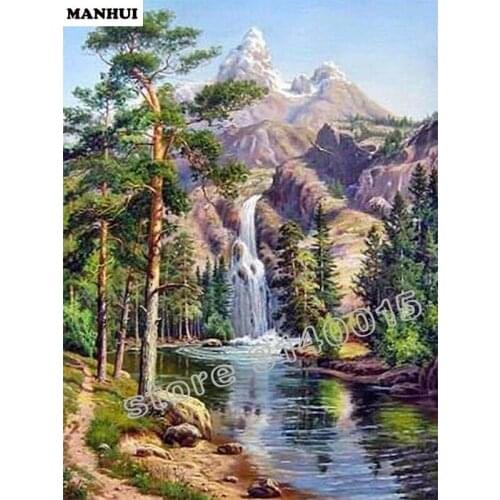 Scenic Full Diamond embroidery Diy Diamond painting house 3d Diamond mosaic square icon Paste the whole picture BCD017