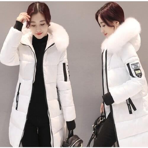 Winter Coat Womens Parkas Jacket Hooded Fur Collar Thick Section Girl Warm Winter Jackets Snow Coat Jacket For Female ZS102