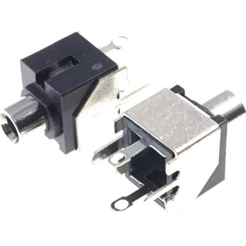 1000pcs Vertical Phone Jack 3.5mm 3 pin mono channel socket for 2 poles earphone plug through hole DC30V 0.5A