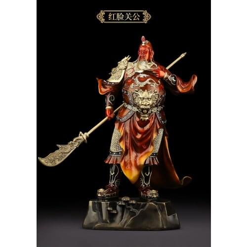 2021 Southeast Asia High-grade buddha Home store company Shrine Good luck God of wealth GUAN GONG Color copper statue amulet