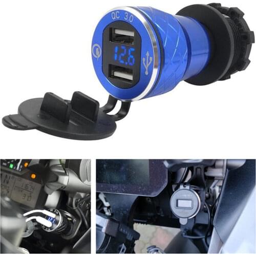 4.2A Motorcycle Dual USB Adapter Charger For BMW F800GS F650GS Motor DIN Replace