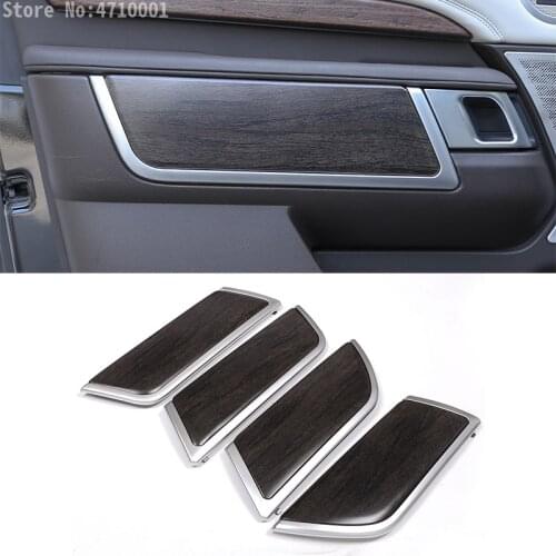 4PCS Oak Wood Style ABS Car Door Decoration Panel Strips Trim For Land Rover Discovery 5 LR5 2017 2018 L462 Replacement Parts