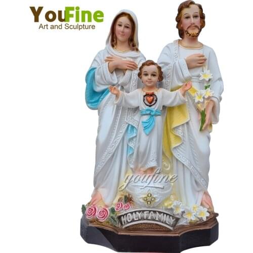 50cm Holy Family Resin Sculpture Resin Virgin Mary Statue Jesus Holy Family Statues For Home Decor Fiberglass Art Craft Ornament