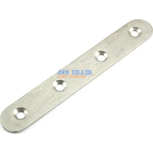 6 Pieces 125*19*2.3mm Stainless Steel Flat Corner Brace Connector Bracket