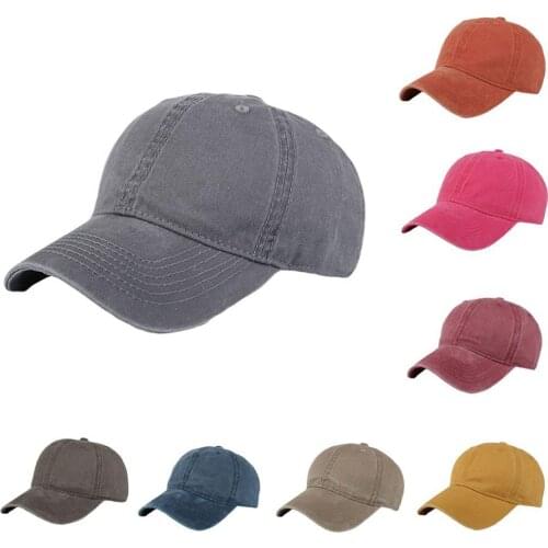 Men Women Adjustable Washed Twill Cotton Baseball Cap Outdoor Sports Camping Hiking Sun Hat