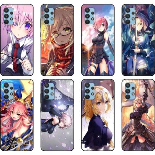 Black tpu Case For Samsung galaxy A32 A42 A52 A72 4g 5g S21 PLUS ultra back cover Fate Grand Order Anime
