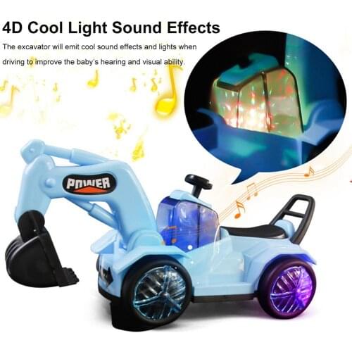 Childrens Excavator Toy Electric Music Light Universal Wheel Engineering Car Boy Girl Toy Car