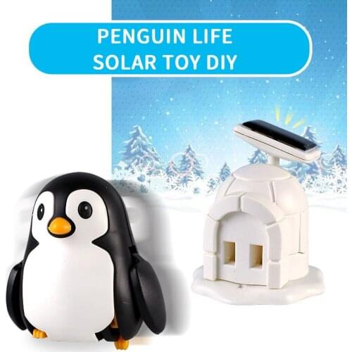 Science and education puzzle toy solar penguin life science experiment DIY material pack gift for children